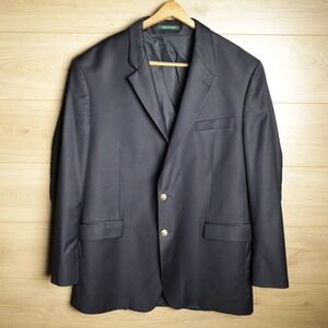 Polo University Club Ralph Lauren Blazer Navy Wool Gold Button Single Breasted